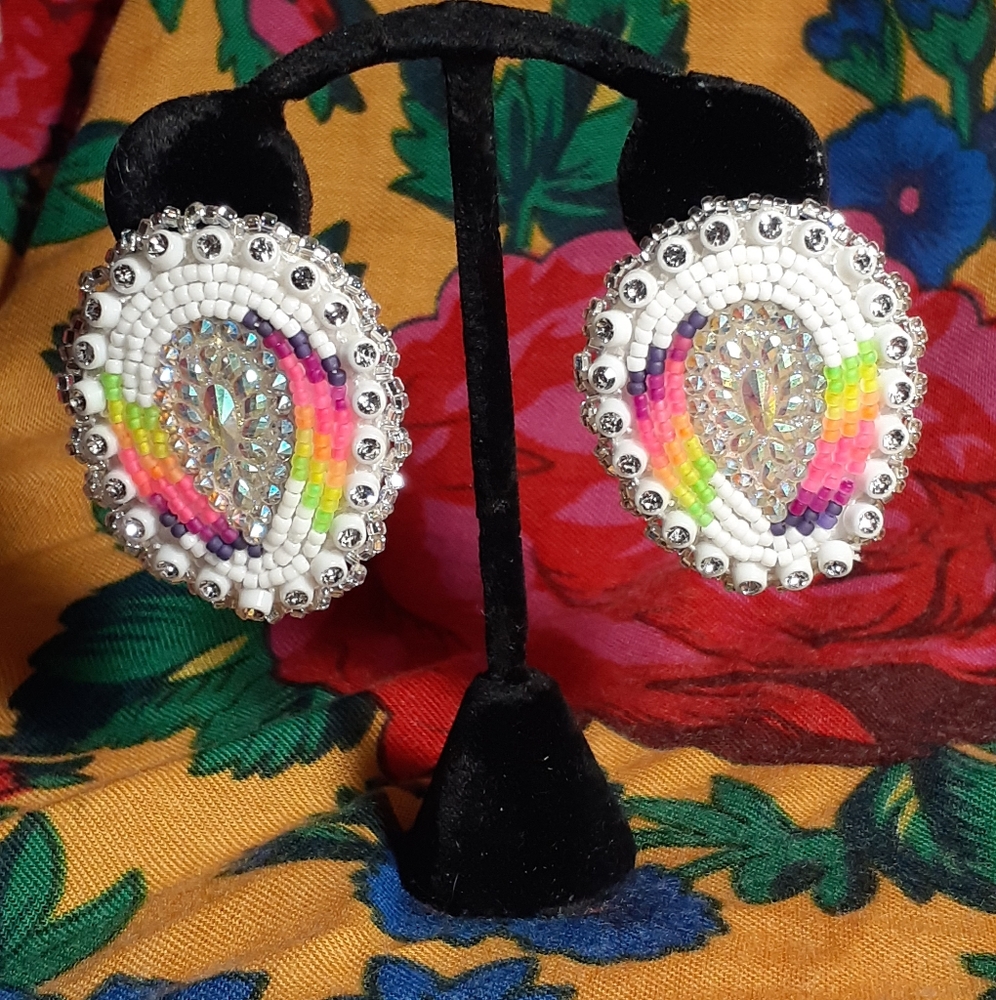 Rainbow Native American Pow Wow Earrings